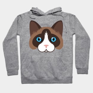 Snowshoe cat face Hoodie